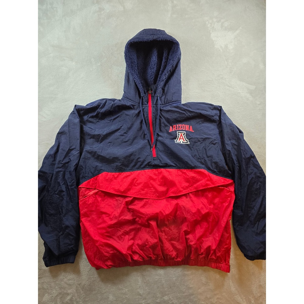 Arizona Wildcats Jacket Mens L Pullover Rivalry Threads Fleece Lined Hood Pocket